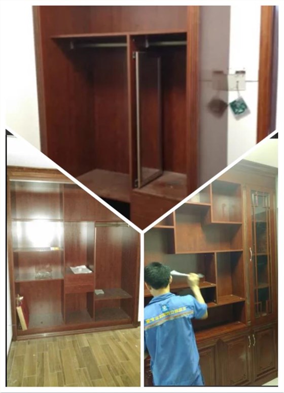 左右手家具安裝師傅正在進(jìn)行安裝 左右手家具安裝師傅正在進(jìn)行安裝