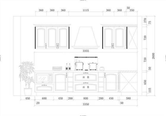 櫥柜的標準尺寸規(guī)格圖2 櫥柜的標準尺寸規(guī)格圖2
