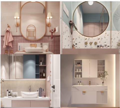 昆明家裝效果，你的浴室柜是怎么搭配的？