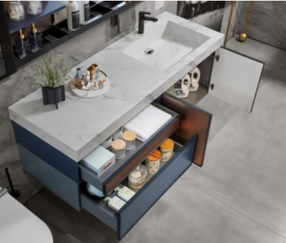 珍珠巖板廠家：2021衛(wèi)生間流行怎樣裝？巖板浴室柜設(shè)計(jì)