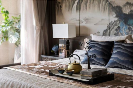 現(xiàn)代別墅設(shè)計裝修：新中式別墅設(shè)計怎么搭配窗簾色彩？