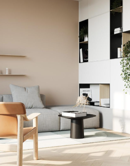 室內(nèi)裝飾設(shè)計(jì)風(fēng)格：舒適的簡約住宅，配以泥土色調(diào)的室內(nèi)裝飾