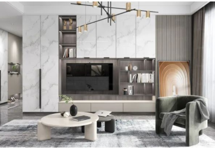 客廳電視柜設(shè)計(jì)圖：客廳電視柜上擺什么好？電視柜的擺件怎么搭配？