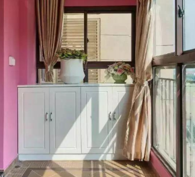 【實木地柜】陽臺上做個地柜，好看又實用