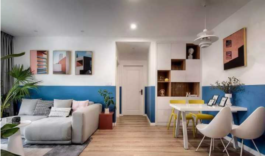 室內(nèi)中式裝修案例：簡(jiǎn)美式三居裝修案例，客廳陽(yáng)臺(tái)的收納柜好看又實(shí)用！