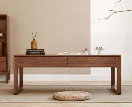 實(shí)木茶室設(shè)計(jì)圖：空谷茶幾，營(yíng)造新中式的極簡(jiǎn)之美