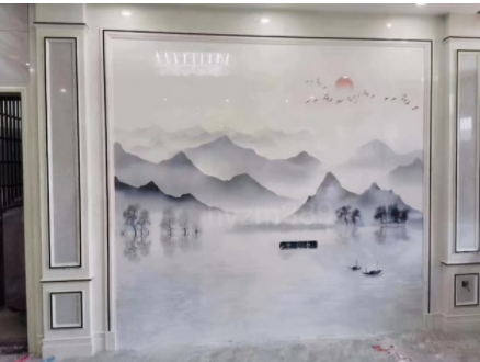 家裝新中式風(fēng)格家具：新中式石材背景墻上墻實景效果欣賞