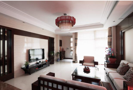 新中式別墅設(shè)計：240㎡新中式別墅，紅木家具與格柵的和諧相融