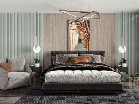 臥室裝修風水圖，臥室裝修如何搭配衣柜門顏色