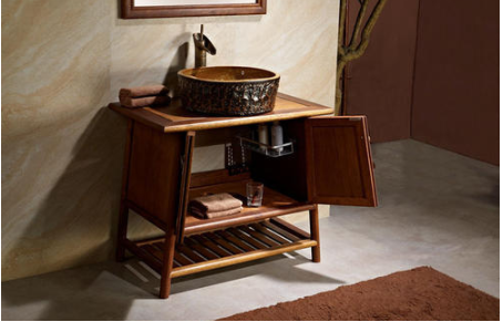 【整體實木浴室柜】紅木實木浴室柜好不好，紅木家私浴室柜選購要點